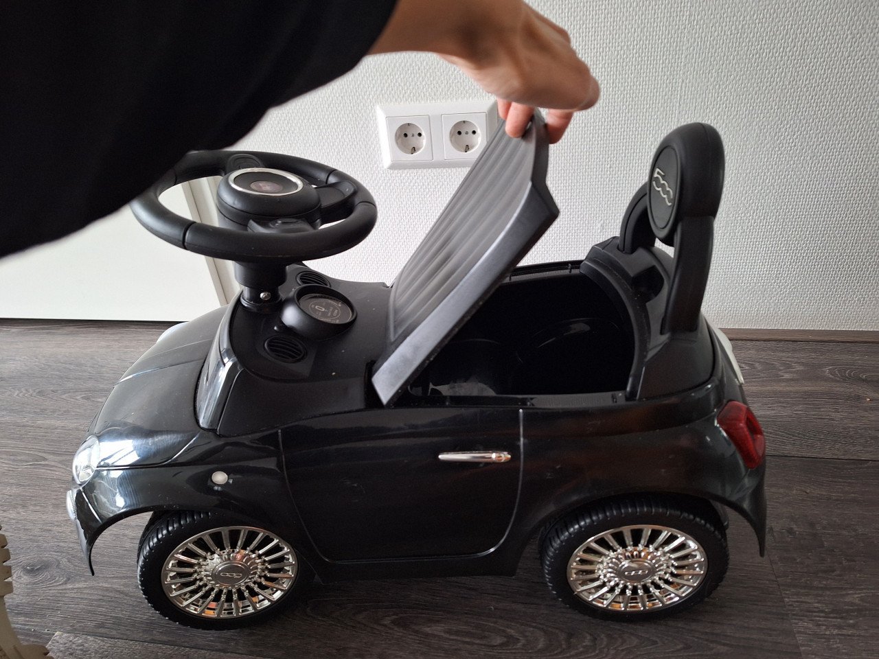 Fiat 500 loopauto zwart