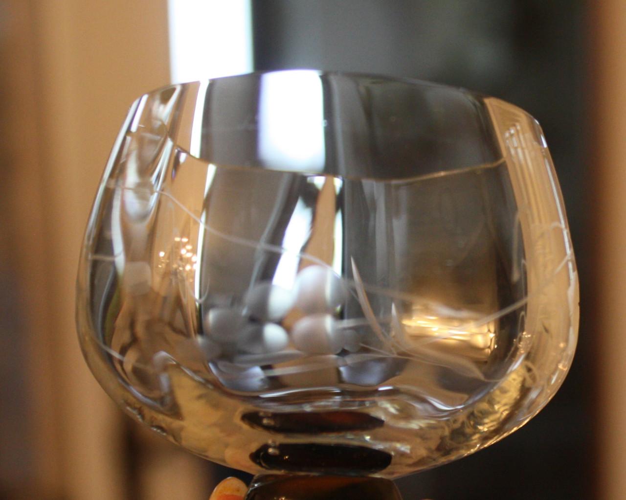 Set van 12 gegraveerde roemer glazen wijnglas wijnglazen vintage