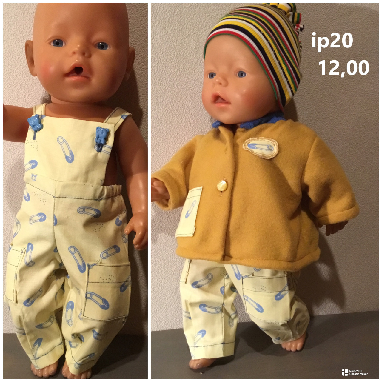 Baby born / babyborn set. Opbrengst KiKa. Poppenkleertjes.