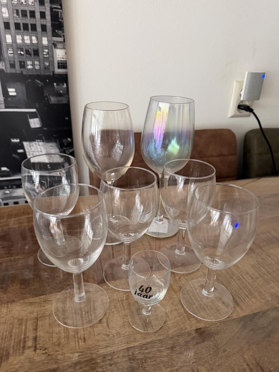 Nieuwe/zo goed als nieuwe wijnglazen