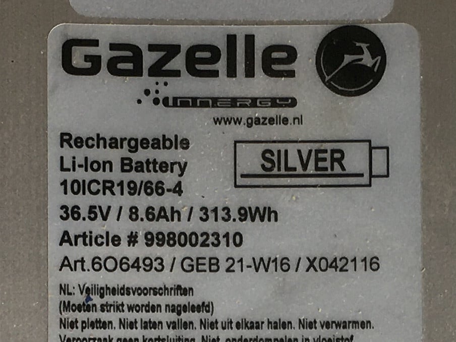 Gazelle fiets accu