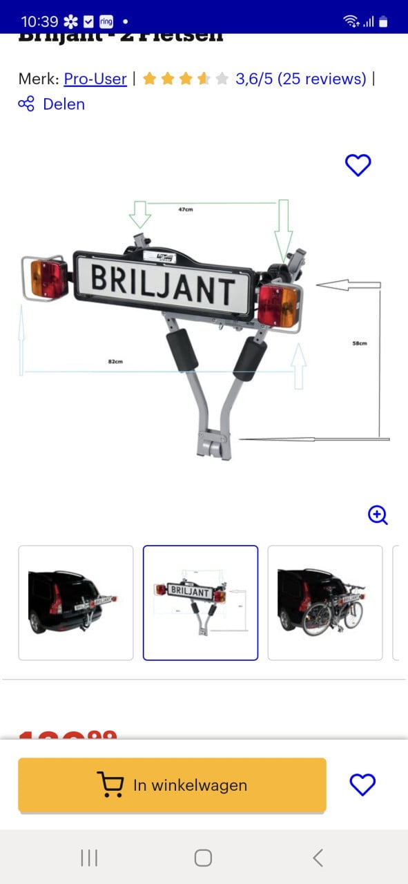 Compacte Fietsendrager