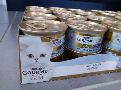 48 blikjes kattenvoer  Gourmet Gold met Tonijn