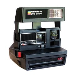 Polaroid 650 camera met tas