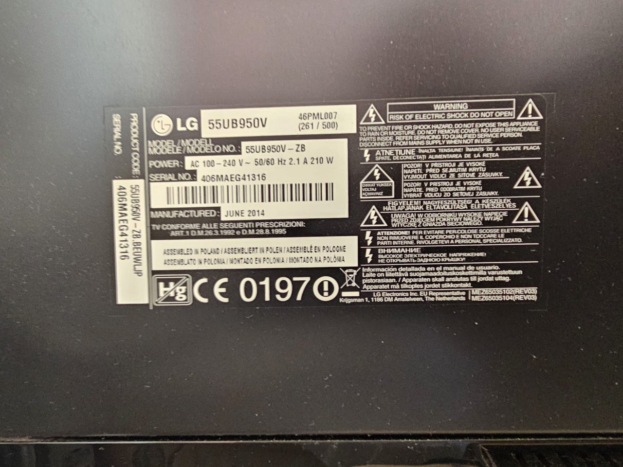 TV LG 55INCH SMART TV