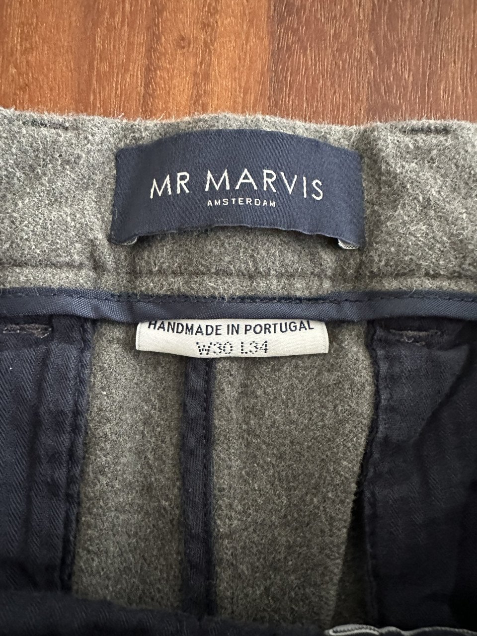 MR Marvis The Flannels pantalon kleur grijs W30 L34