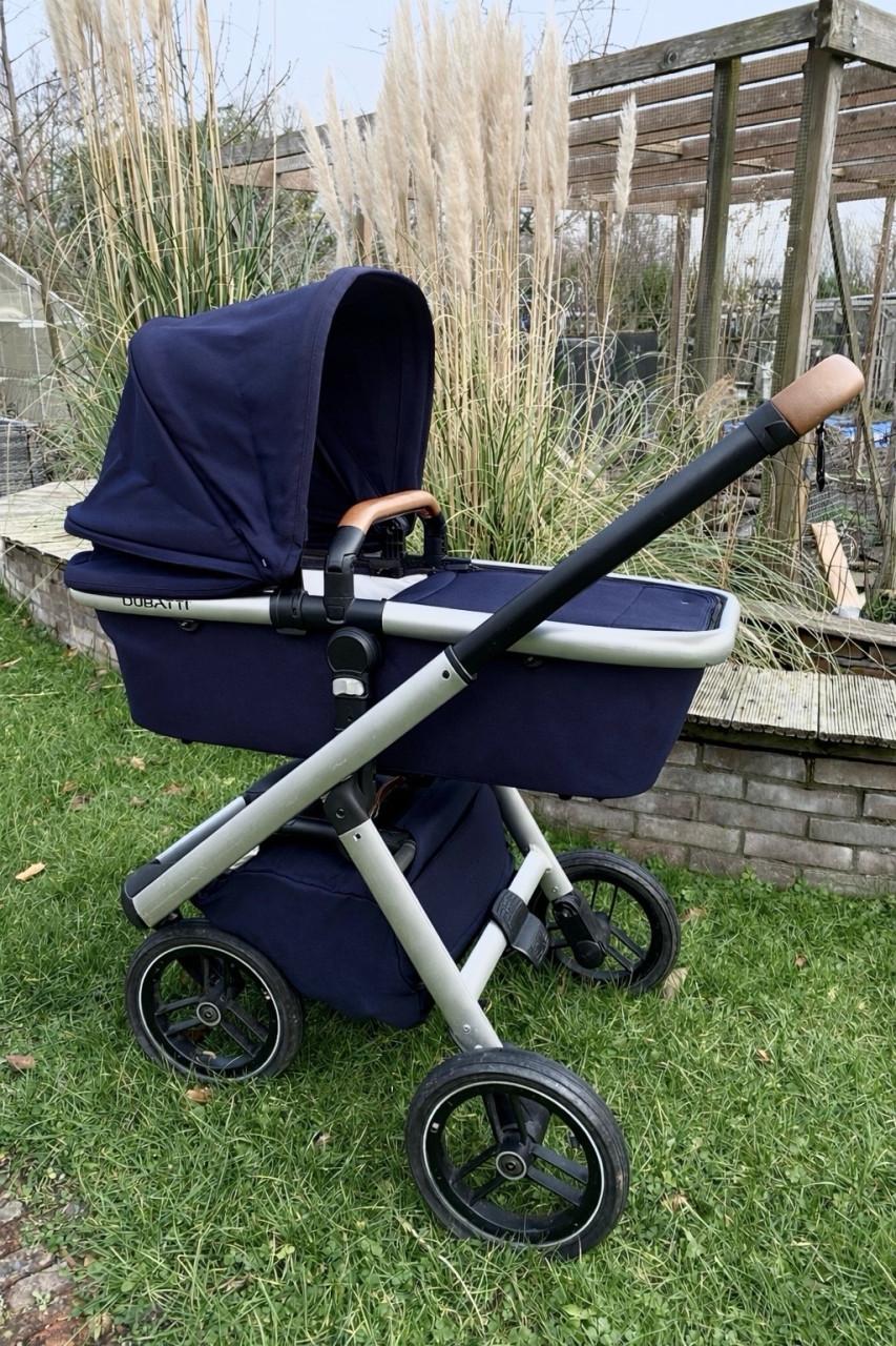 Donkerblauwe Dubatti kinderwagen