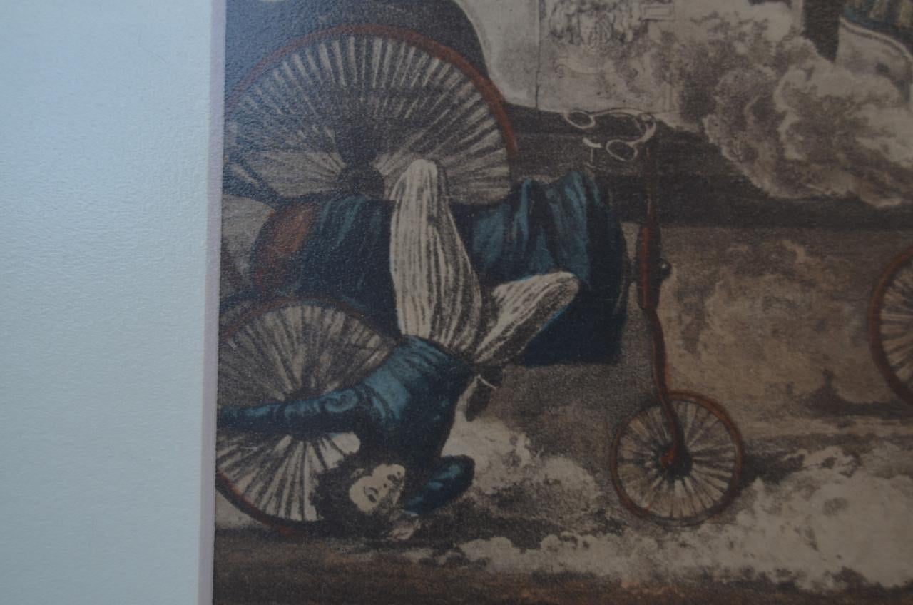 19e E. Engelse gravure:The progress of motor car 1828 Alken