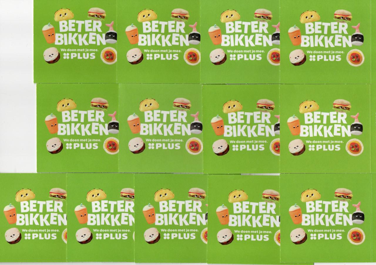 13 stuks  ongeopende mapjes  Beter Bikken  van de PLUS  voor  € 1,25