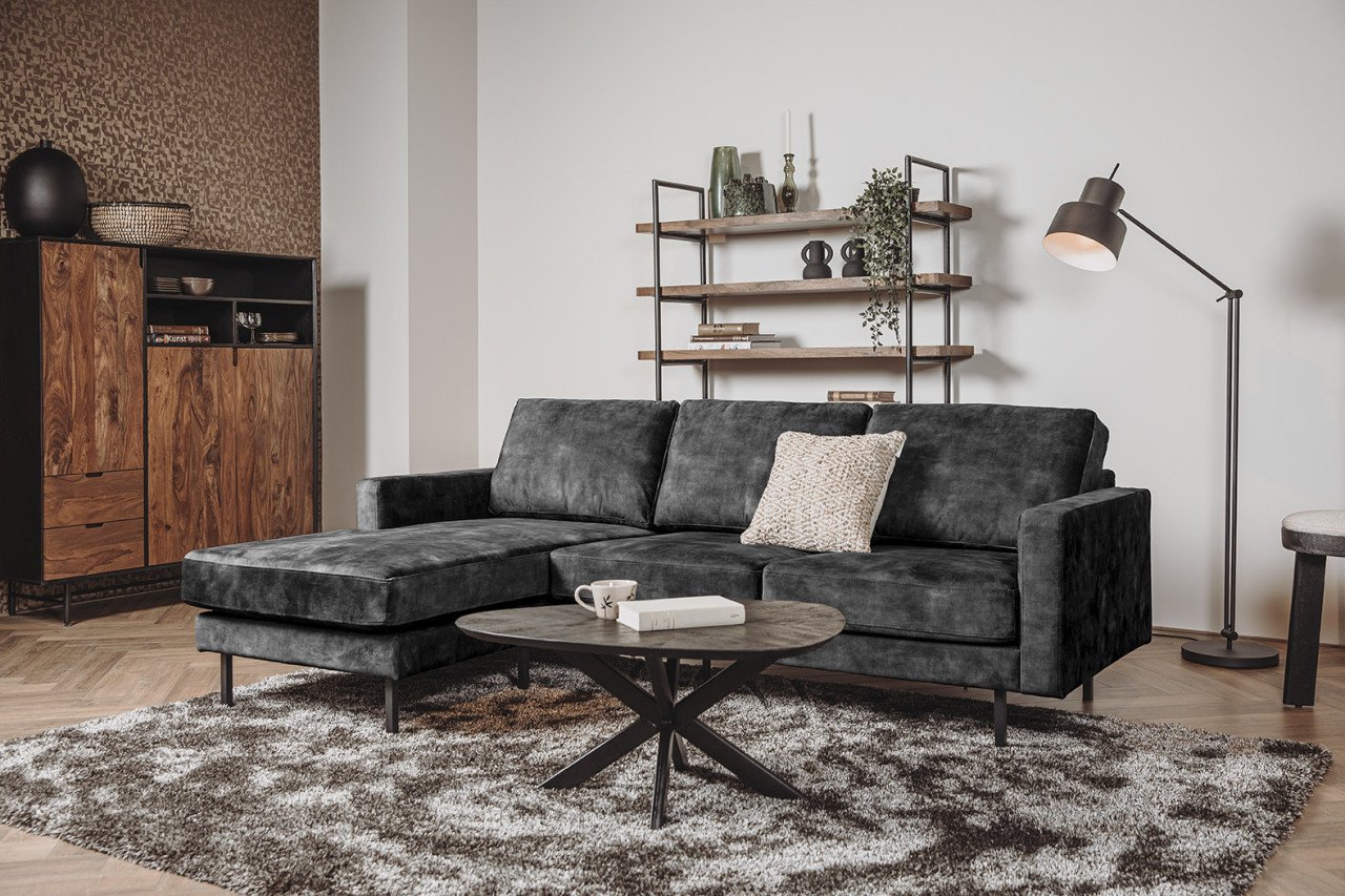 BANKSTEL MET HOCKER EN XL LOUNGEKUSSEN