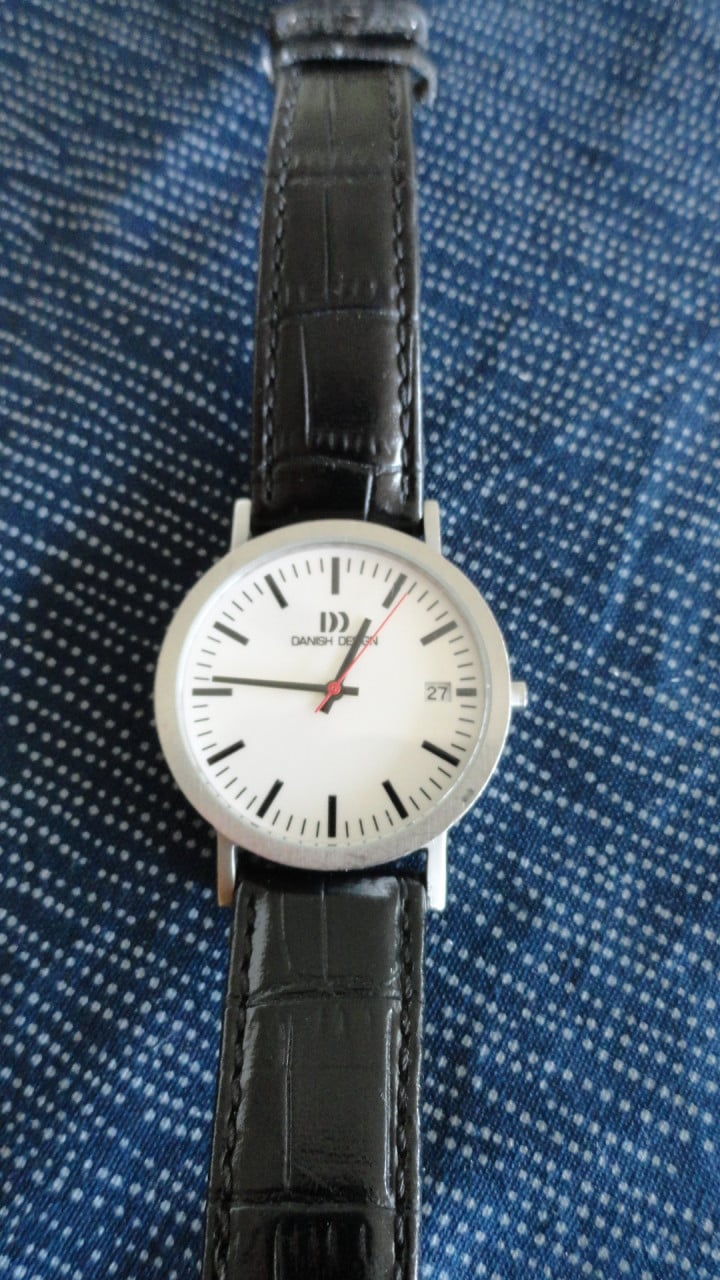 Danish Design horloge met zwart leren bandje (zie foto’s) Danish Design
