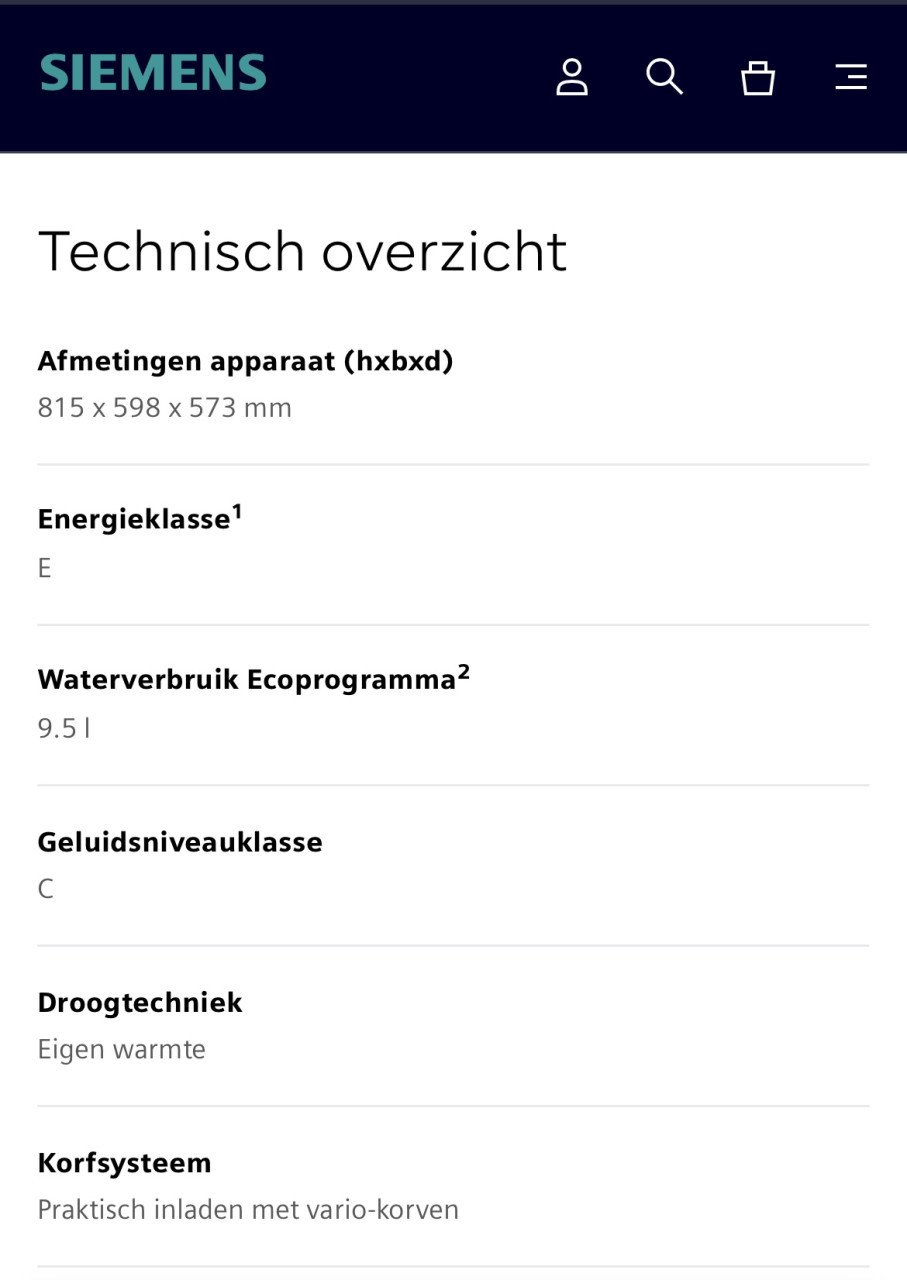 Zo goed als nieuwe Siemens Vaatwasser.