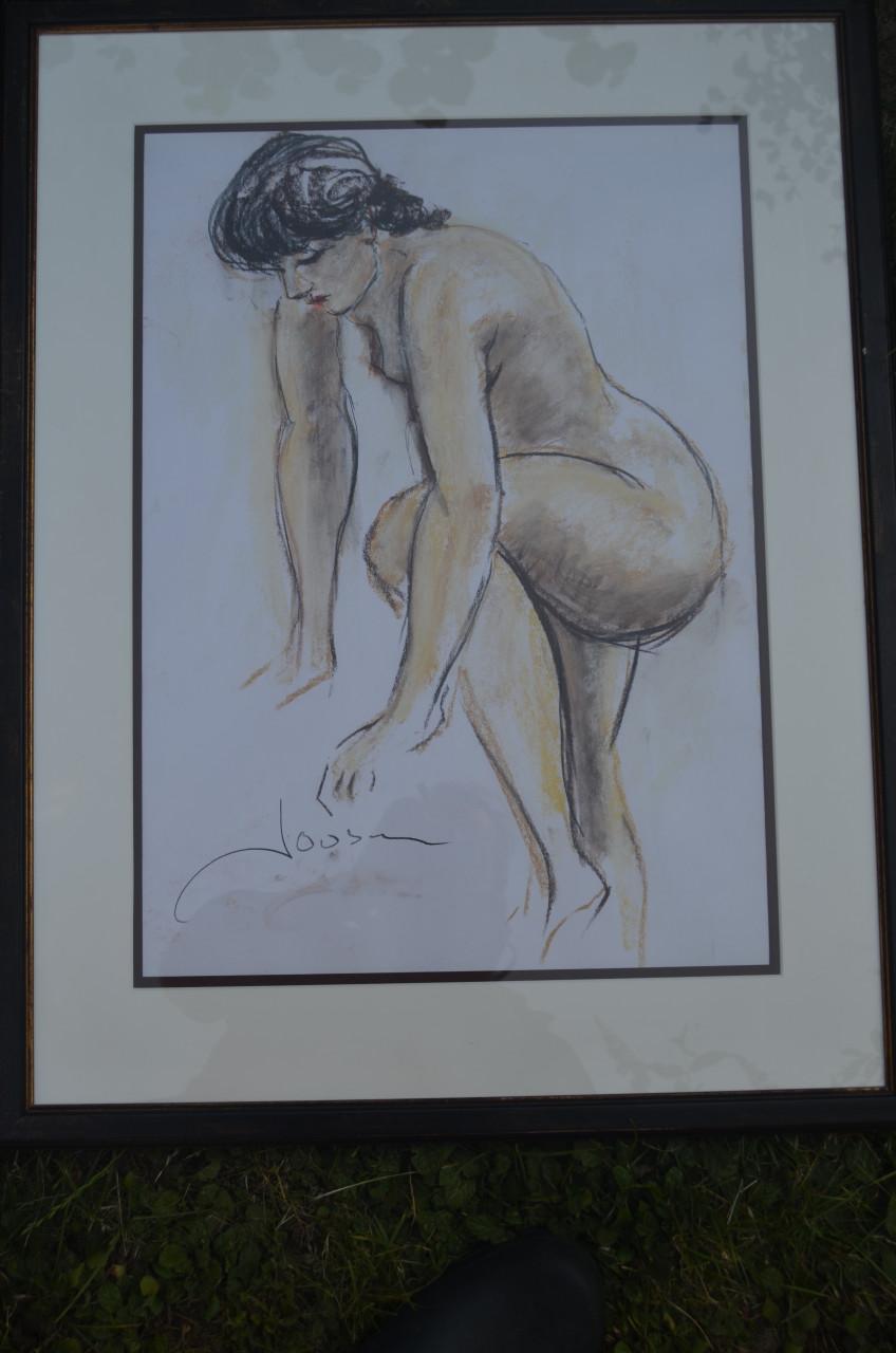 Fraai schilderij Frans J. Joosen (Tilburg 1932 - Oosterhout 2021) 'Naakt'