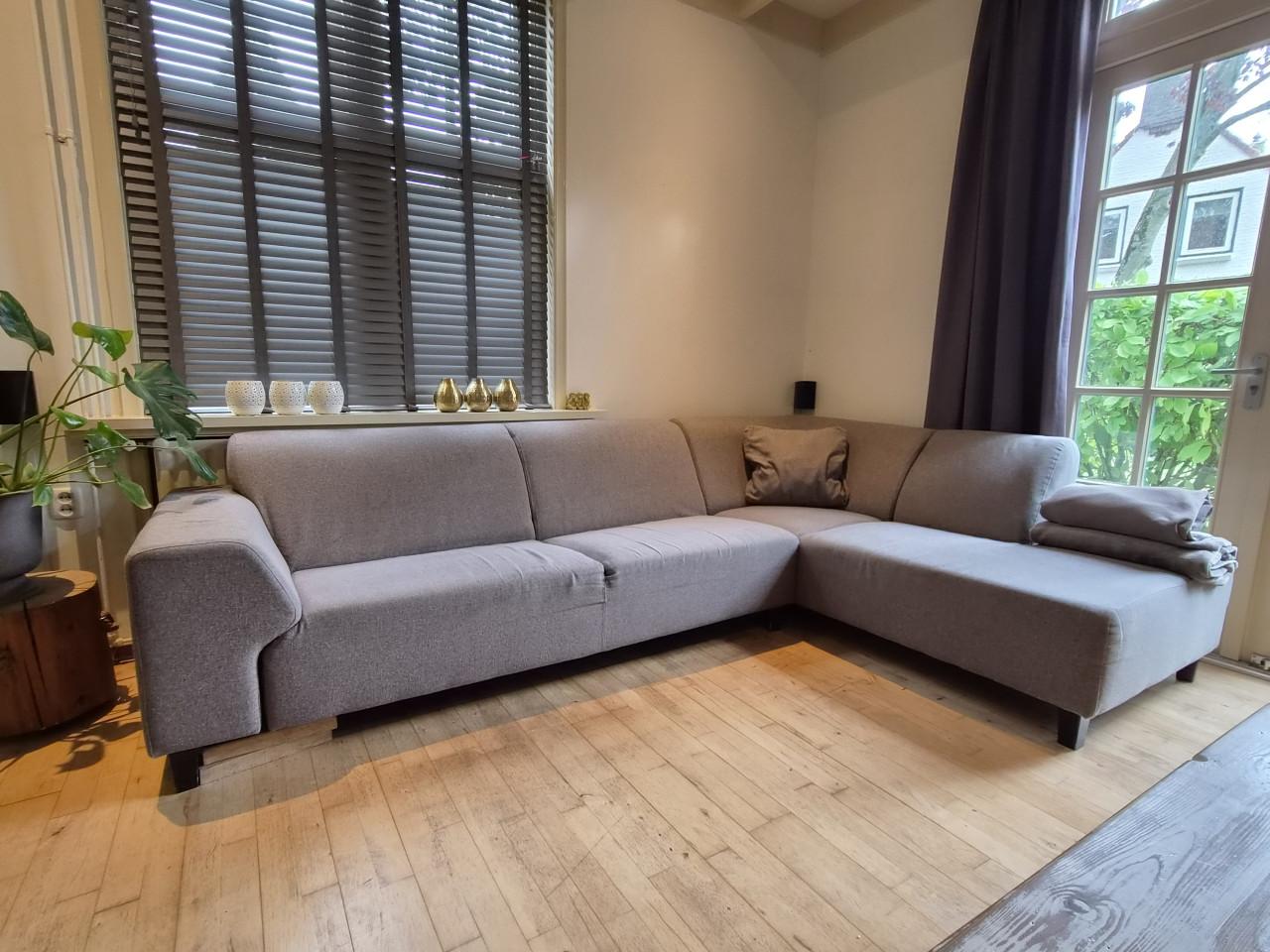 Hoekbank, taupe