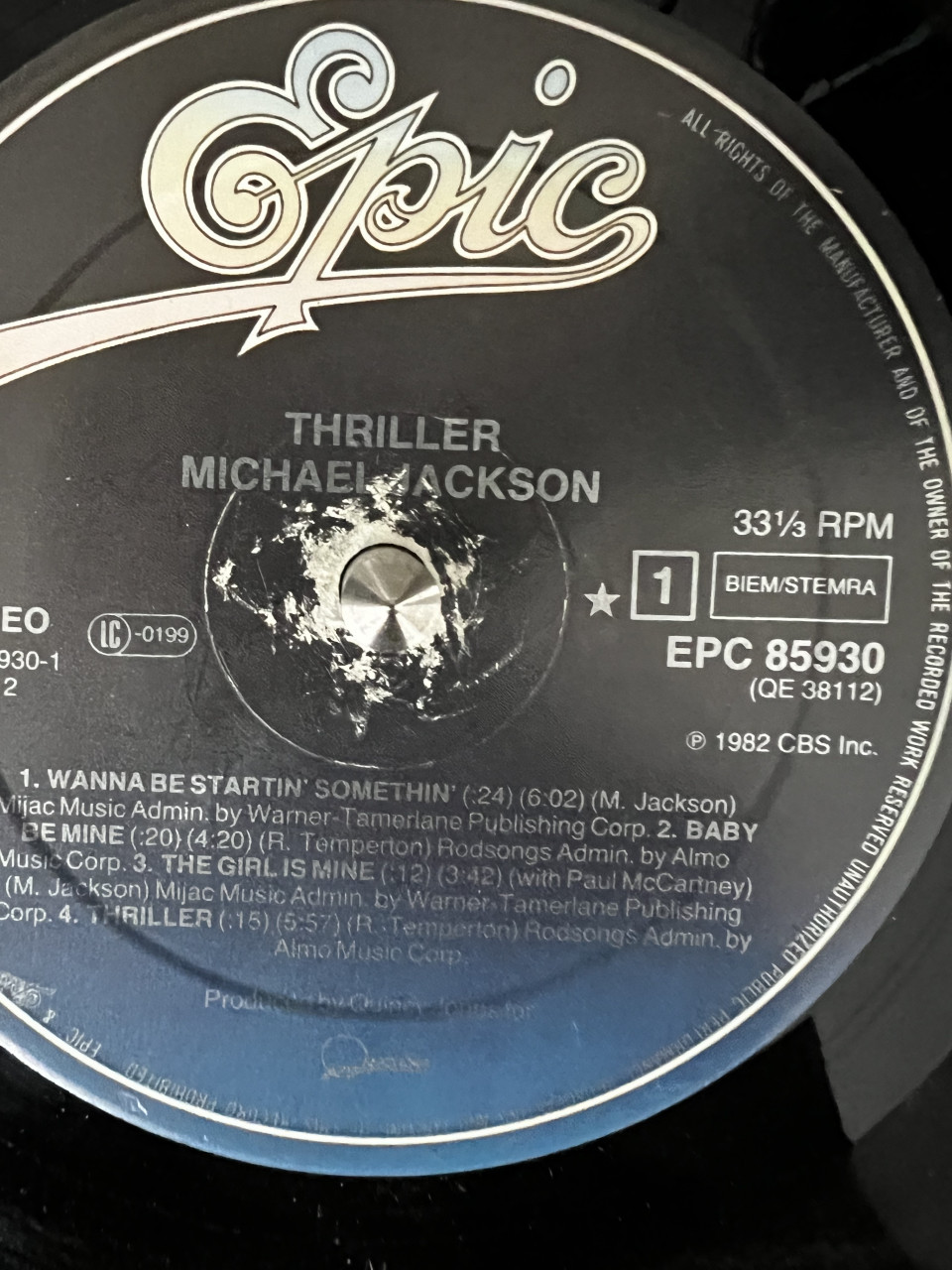 Michael Jackson lp Bad