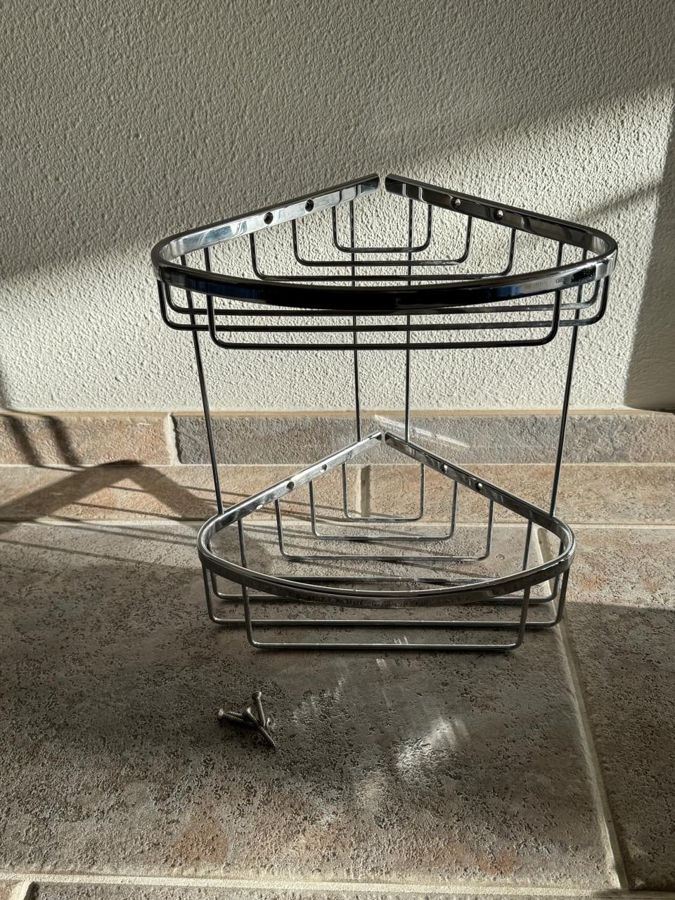 Geesa Basket dubbele hoekkorf chroom (grote uitvoering)