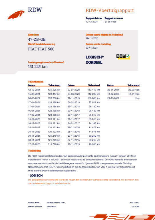 Fiat 500 1.4-16v sport