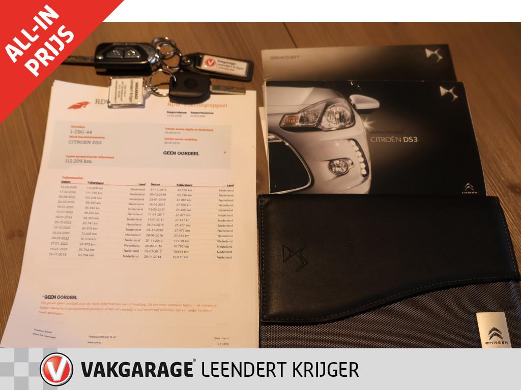Citroen DS3 1.6 so chic|rijklaarprijs|12 maanden bovag garantie