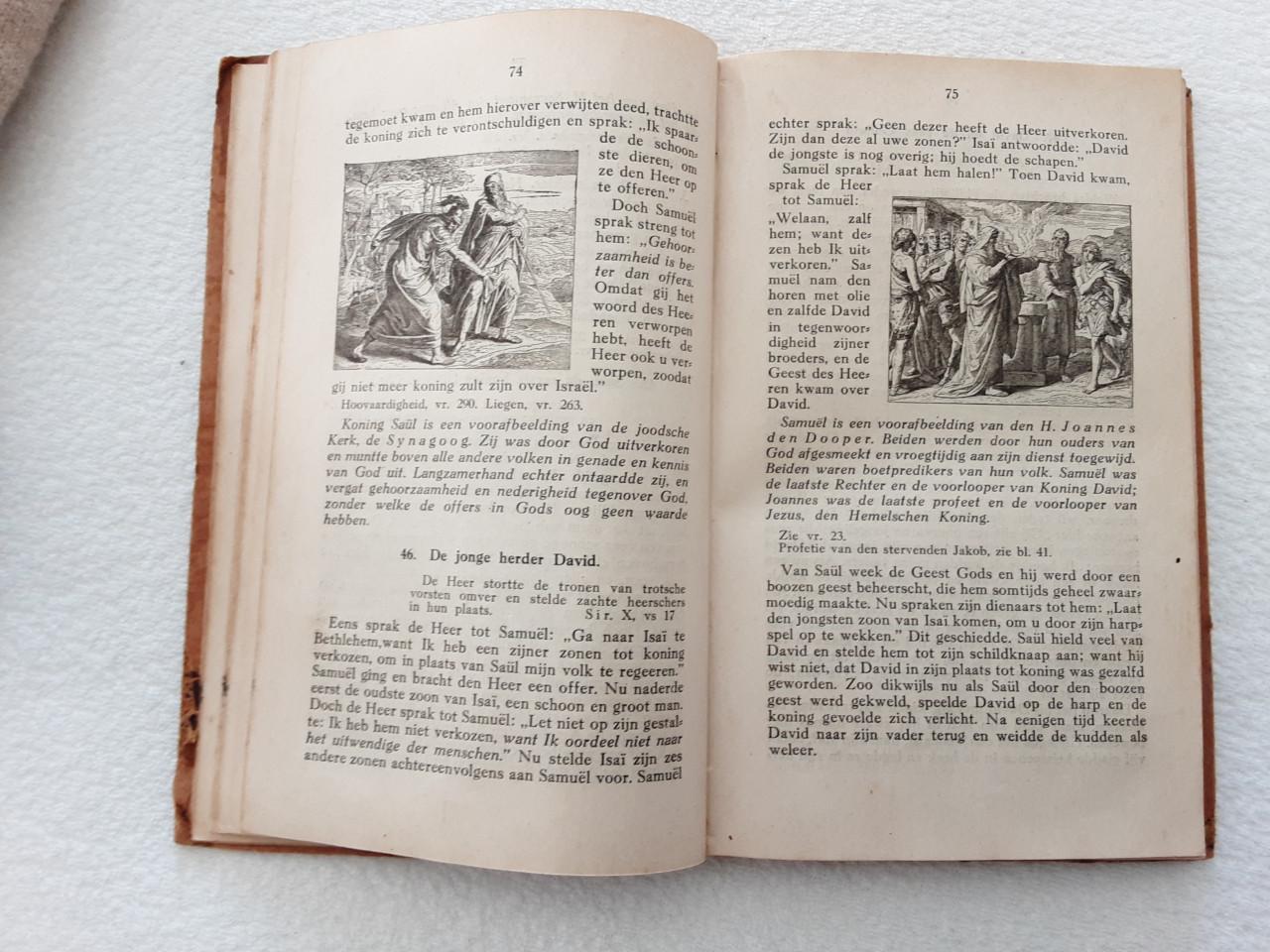 Vintage boeken: Bijbelse Geschiedenis uitgave 1922