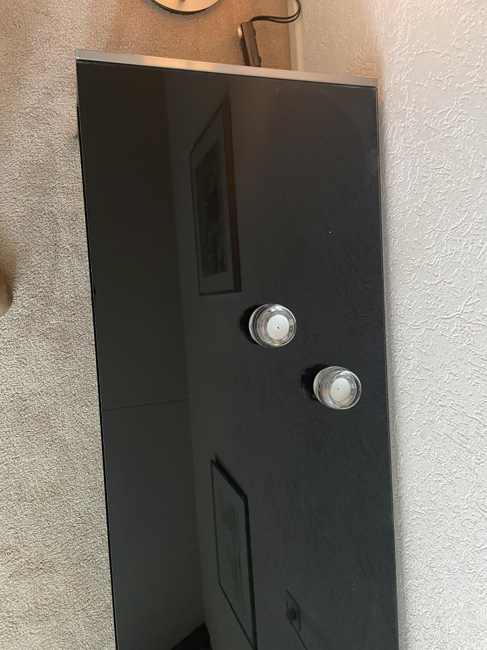 Matglas zwarte salontafel