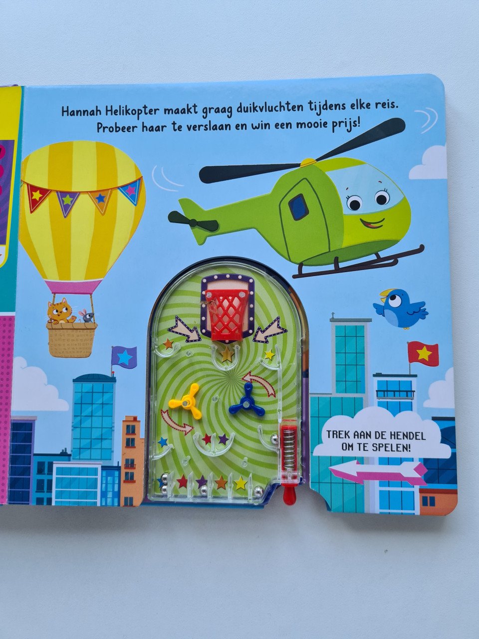 Versla het voertuigen team Leuk boek met flipperkast spelletje