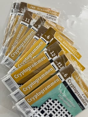 Set van 10 cryptogrammenboekjes NIEUW Jan Meulendijks Denksport  4 stippen.