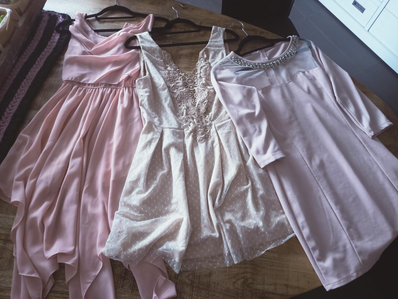 3 roze zomerjurkjes maat M