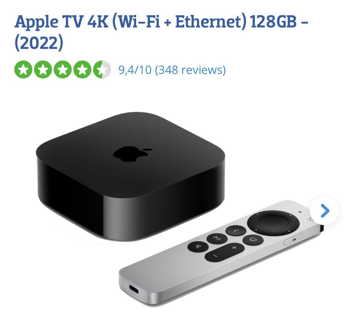 Hoofdtelefoon Sennheiser, Wifi Linlsys, Apple TV 4K