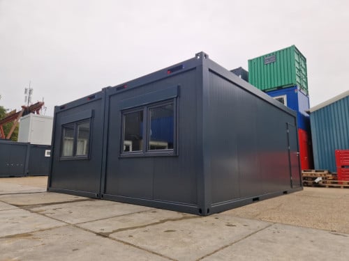 6x6m kantoorunit / woonunit / schaftkeet / bouwkeet nieuw!