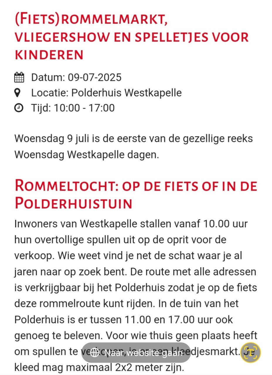 Fiets rommelroute Westkapelle, vliegeren, spel