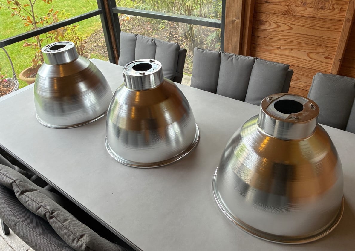Industriele aluminium lampenkappen