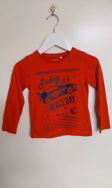 Oranje longsleeve in maat 92 van het merk Name It