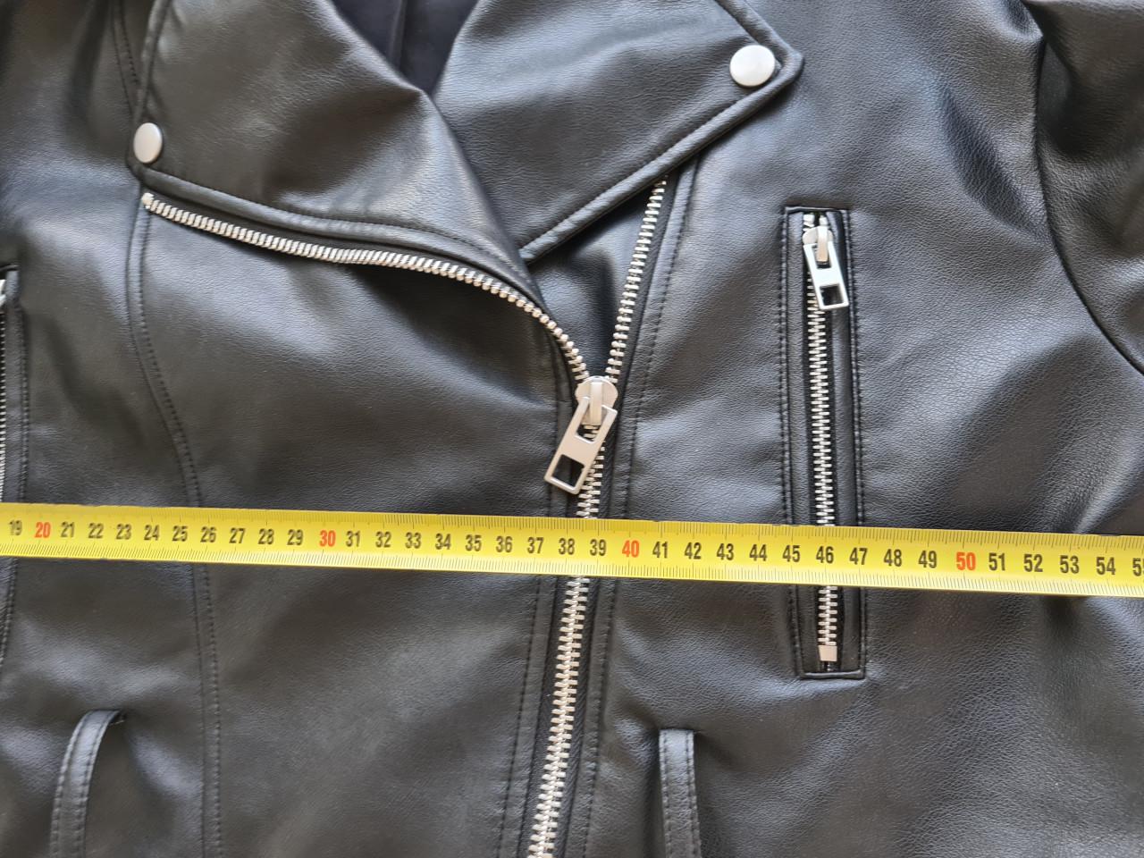 Zara zwart leer bikerjasje Maat L