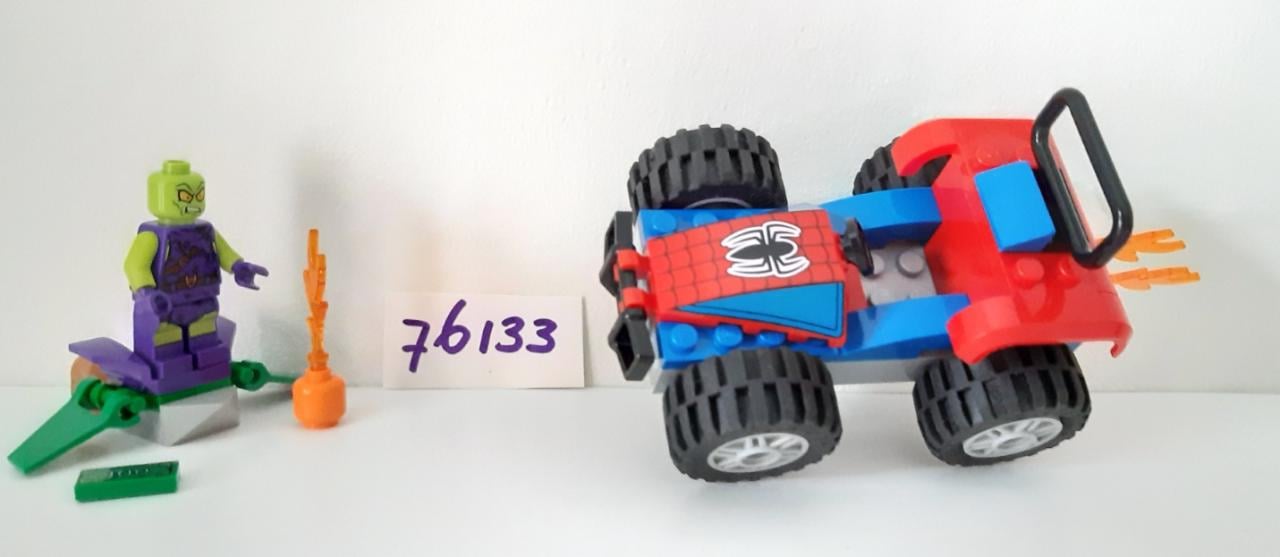 Lego Superhelden 76133:  Spider-Man autoachtervolging met de green goblin