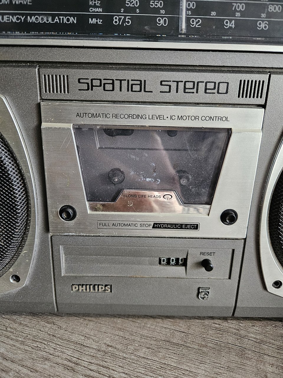 Vintage jaren 80 Philips Large 22AR510 Cassette Recorder (boombox)