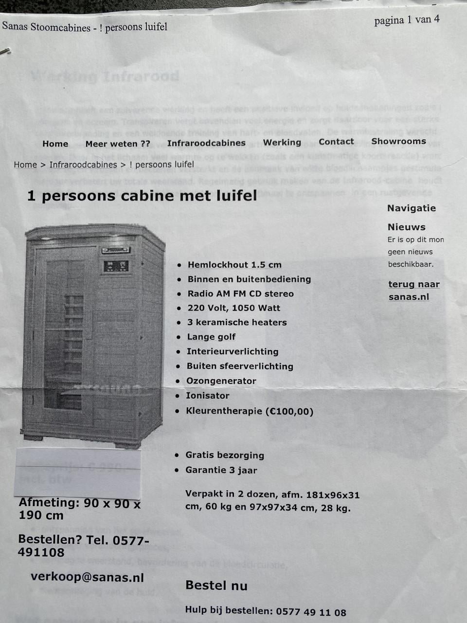 Infrarood sauna