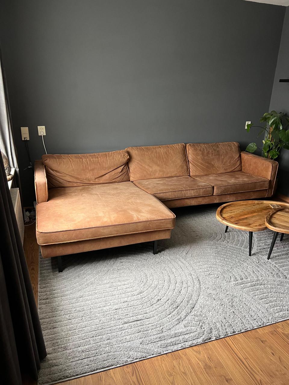 Comfortabele en nog mooie hoekbank