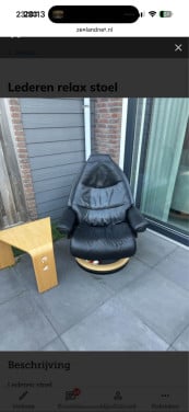 Lederen stoel