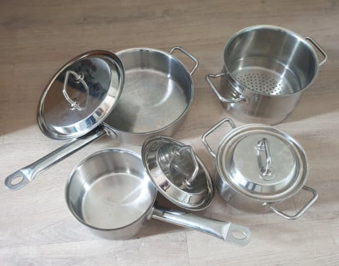 Sigg Switserland pannenset RVS 25, 17, 17, 21