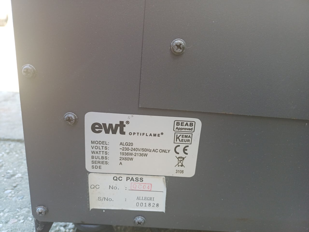 Ewt eletrische sierhaard