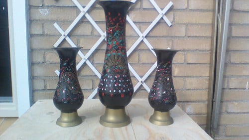 Te Koop 3 koperen vazen