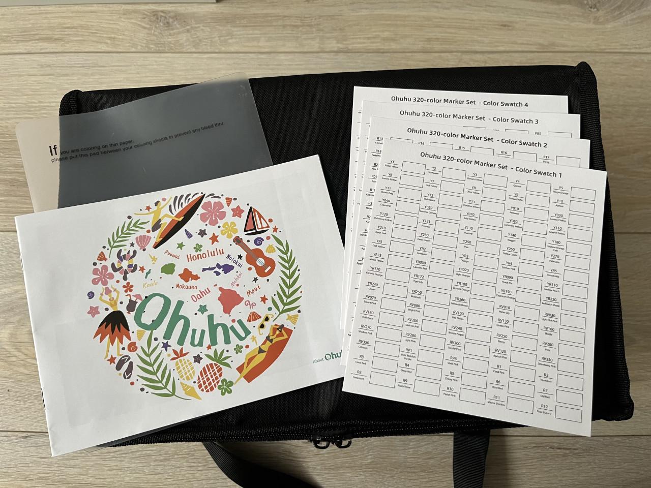 Ohuhu markers set 320 (brush & fine) - NIEUWE STAAT