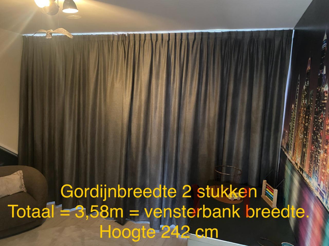 Mooie Donkergrijze verduisterende overgordijnen