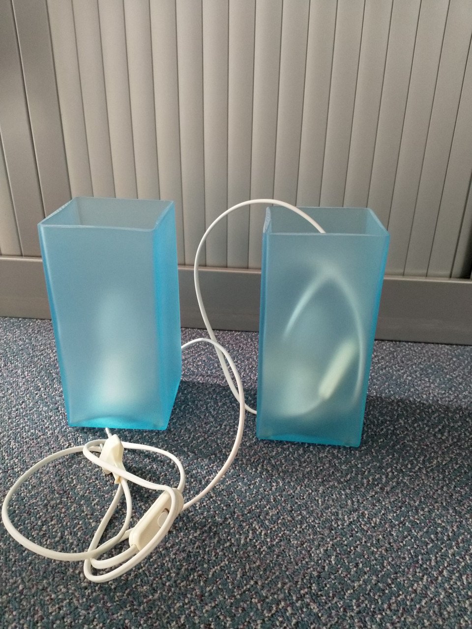 2 Glazen (tafel)lampen