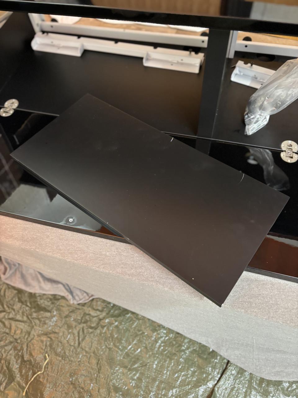 Tv meubel hoogglans zwart hangkast met klep