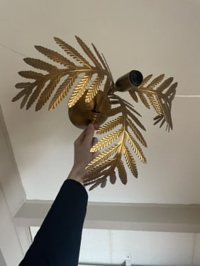 Gouden bladeren lamp