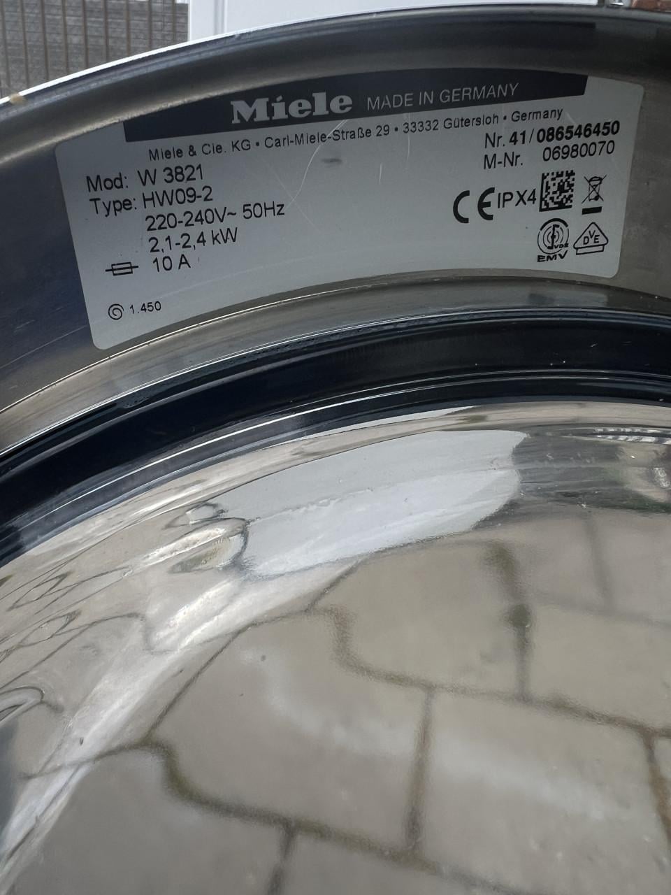Miele wasmachine 6 kg. 1400 toren bijna niet gebruikt met bon en boekje