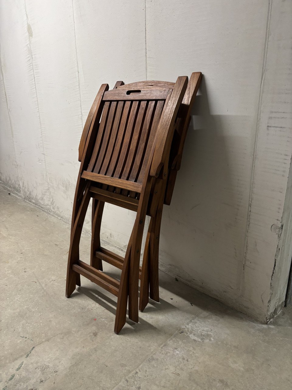 4 Tuinstoelen teakhout