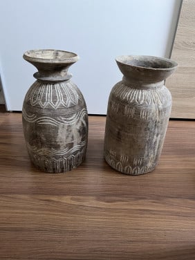 Lichte Nepalese potten (set van 2)