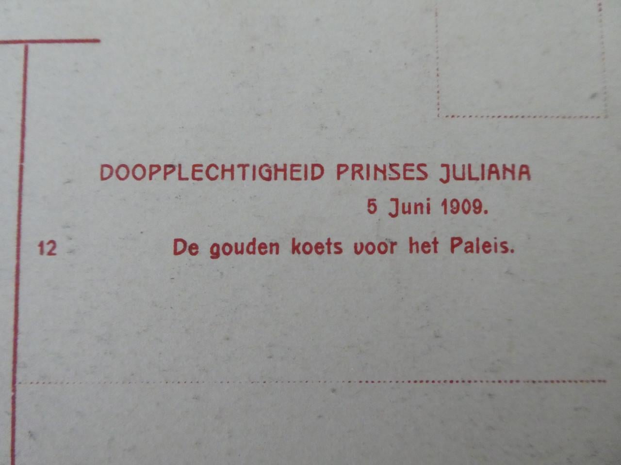 PRINSES JULIANA doop 1909 en bezoek Artis - Koninklijk Huis